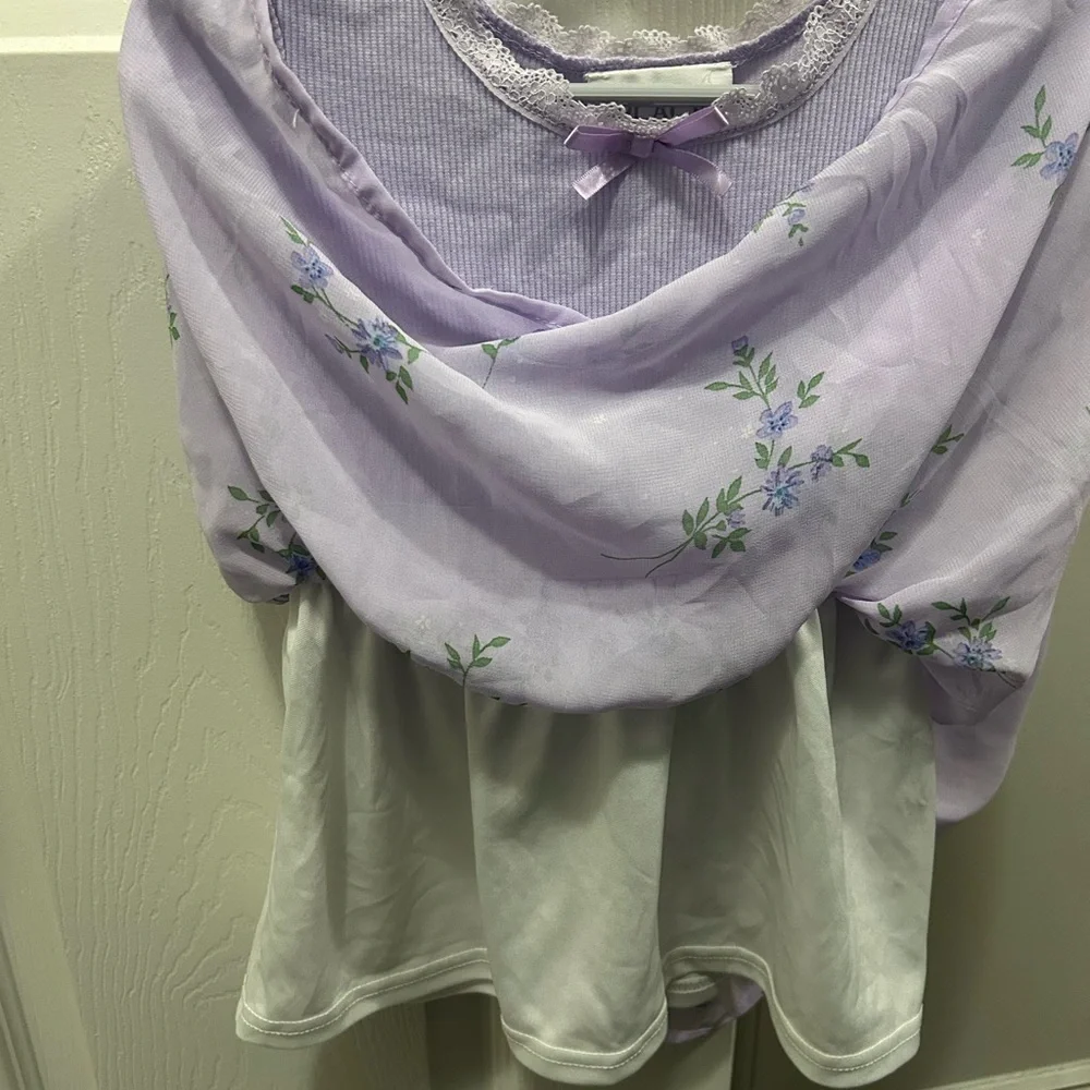 The Children's Place Lavender Dress with Floral Skirt - Picture 4 of 4